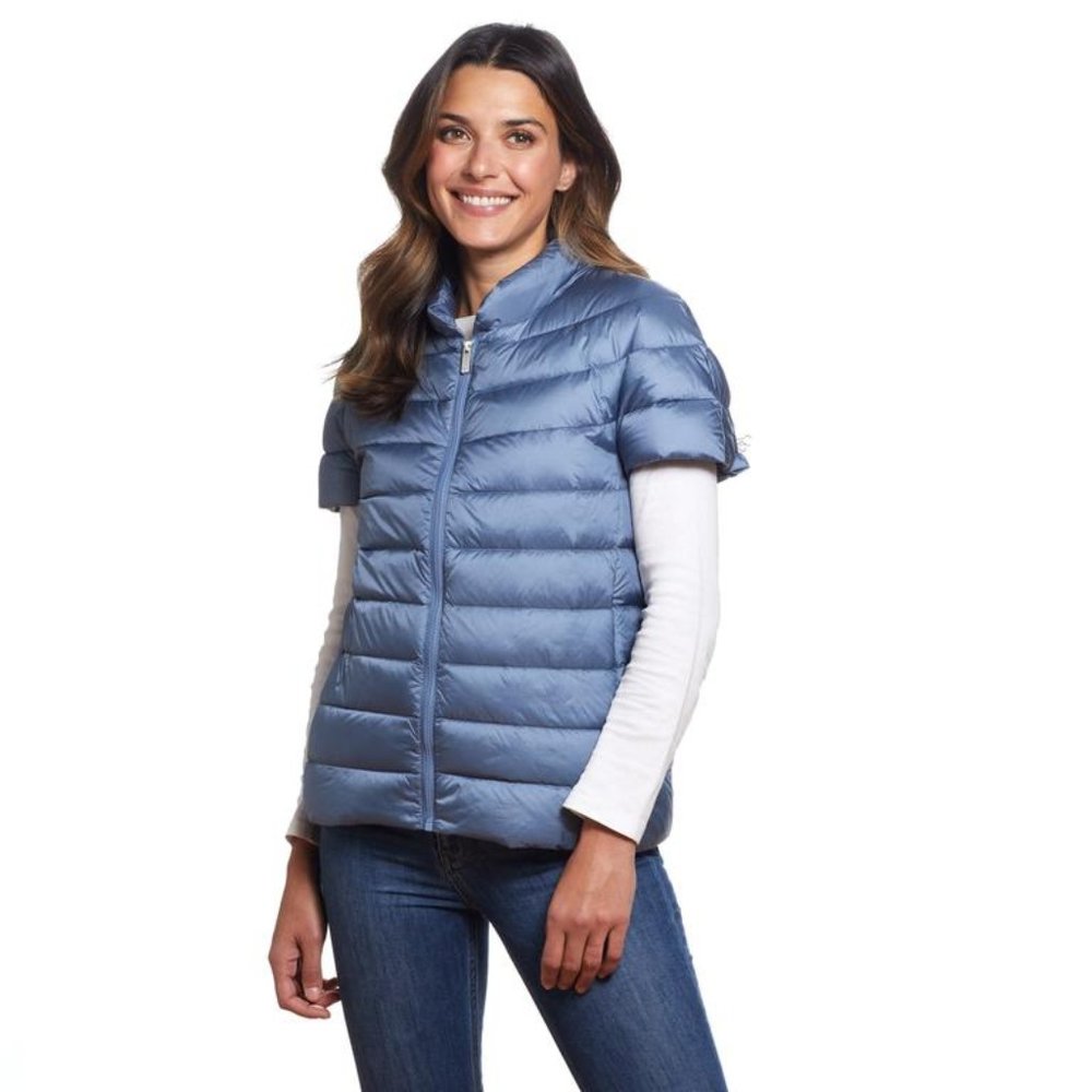 Martha StewartShort Sleeve Quilted Down Puffer Vest